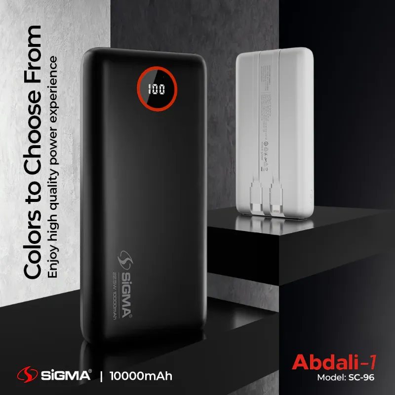π 832 - SiGMA ABDALI-1 Power Bank 10,000mAh, 22.5w (SC-96)