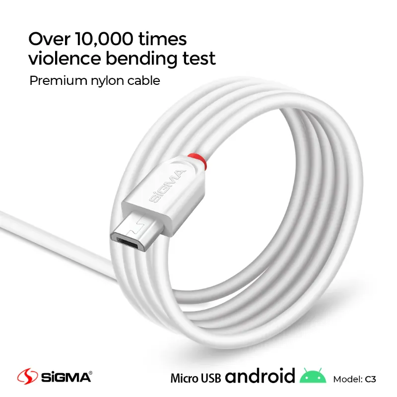 🆔 870 - SiGMA Data Cable Micro, 2.4A (C3)