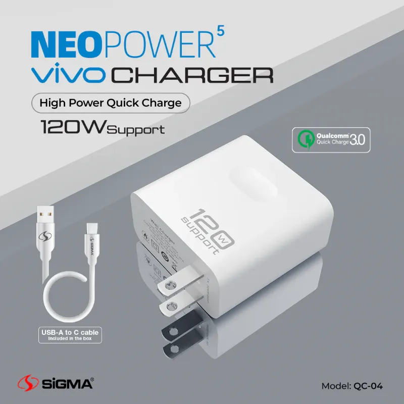 π 850 - SiGMA NEO POWER-5 Mobile Charger, 120w (QC-04)