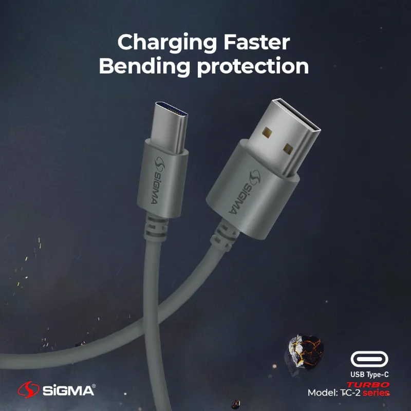 π 860 - SiGMA Turbo Series Type-C Cable, 2.4A (TC-2)