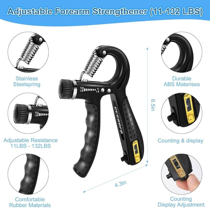 🆔 17 - AutoCounter Adjustable Hand Gripper (10-100kg) . . . . . . . . . . . . . . . . . . . . . . . . . . . . . . . . . . . . . . . . . . . . . . . . . . . . . . . . . . . . . . . . . . . . . . . . . . . . . . . . 🔴Tags: (Adjustable Resistance Gripper, Automatic Repetition Counter, Forearm Muscle Builder, Portable Hand Workout, Strength Training Gear)
