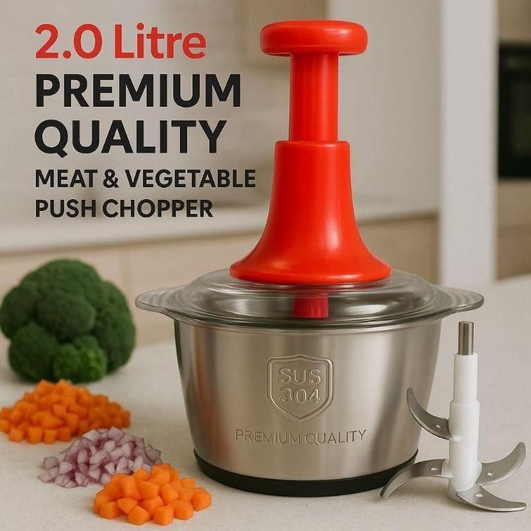 🆔 80 - Manual Stainless Steel Food Chopper 2L . . . . . . . . . . . . . . . . . . . . . . . . . . . . . . . . . . . . . . . . . . . . . . . . . . . . . . . . . . . . . . . . . . . . . . . . . . . . . . . . 🔴#Tags, ( Vegetable, Cutter, Mincer, Portable, Handheld )