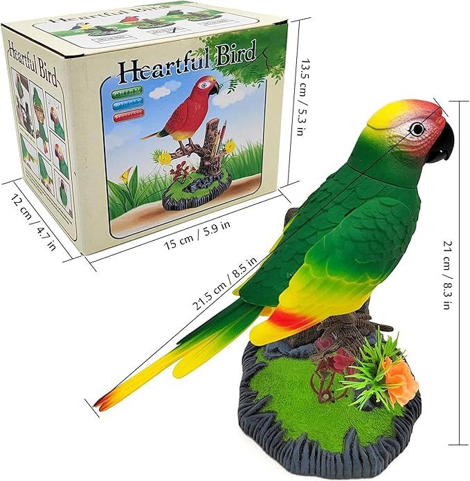 🆔 45 - Talking Parrot Electric Toy . . . . . . . . . . . . . . . . . . . . . . . . . . . . . . . . . . . . . . . . . . . . . . . . . . . . . . . . . . . . . . . . . . . . . . . . . . . . . . . . 🔴#Tags, (Interactive Sound Activated Bird Toy, Realistic Feathered Parrot Figure, Kids Voice Repeating Toy Gift, Electric Singing Dancing Bird, Bedroom Decorative Parrot Model)