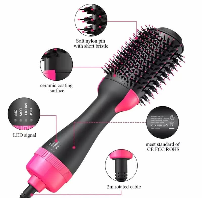 🆔 33 - One-Step Blow Hair Dryer & Volumizer Hot Air Brush 3 in 1 Hair Styler . . . . . . . . . . . . . . . . . . . . . . . . . . . . . . . . . . . . . . . . . . . . . . . . . . . . . . . . . . . . . . . . . . . . . . . . . . . . . . . . 🔴#Tags, (Hot Air Dryer Brush, 3in1 Hair Volumizer Styler, Titanium Barrel Straightener, Negative Ion Hair Curler, Professional Blow Dry Brush)