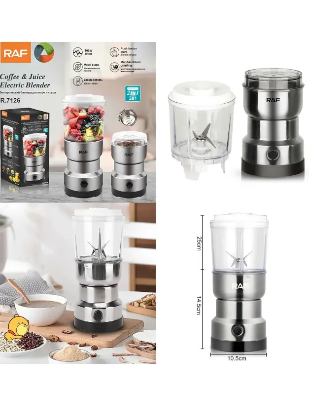 🆔 47 - RAF 2 in 1 Mini Electric Juicer Blender & Masala Grinder (R-7126) . . . . . . . . . . . . . . . . . . . . . . . . . . . . . . . . . . . . . . . . . . . . . . . . . . . . . . . . . . . . . . . . . . . . . . . . . . . . . . . . 🔴#Tags, (Mini Electric Juicer Blender, 2 in 1 Masala Grinder Device, Stainless Steel Blade Blender, High Speed Food Processor, Compact Home Kitchen Mixer)