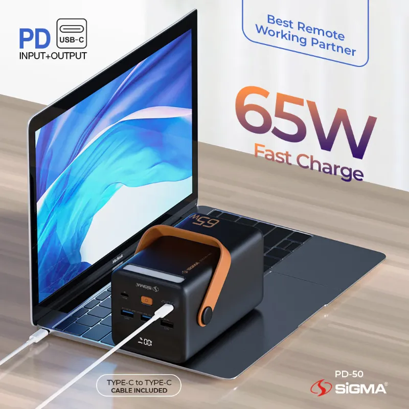 🆔 828 - SiGMA Power Bank 50,000mAh, 65w (PD-50)