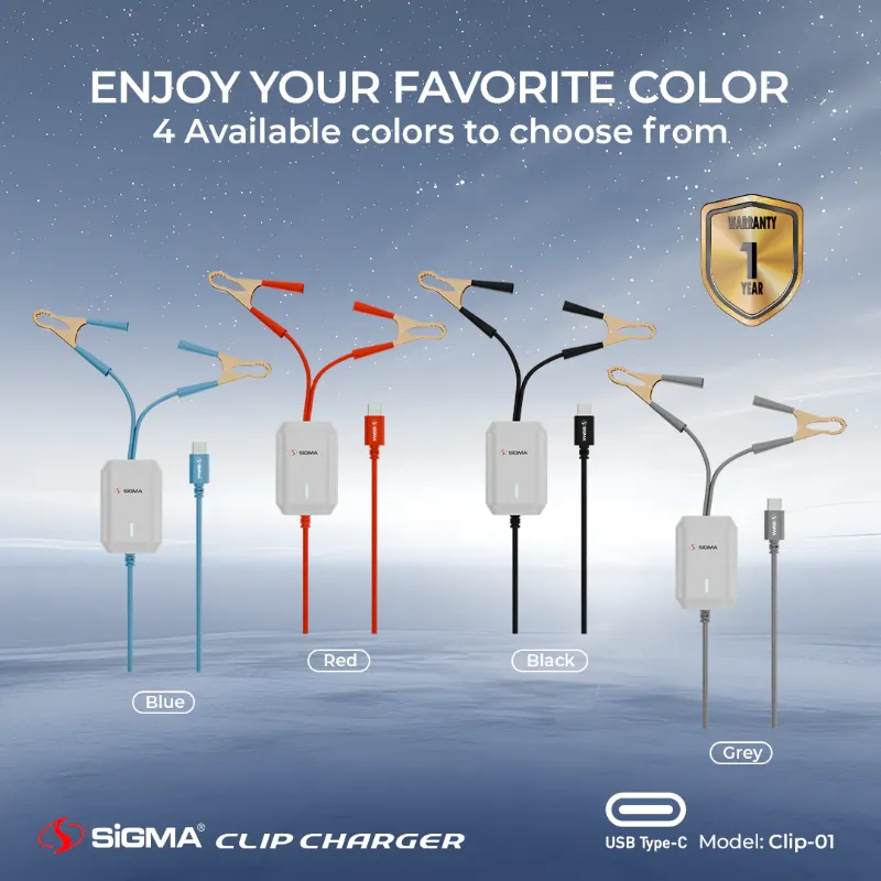 π 839 - SiGMA Clip Charger 3.0A Type-C (Clip-1)