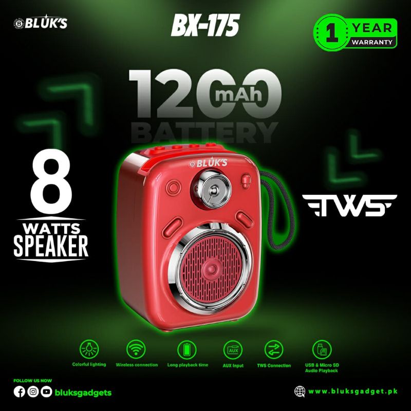 🆔 732 - BLUK's Portable Speaker (BX-175)