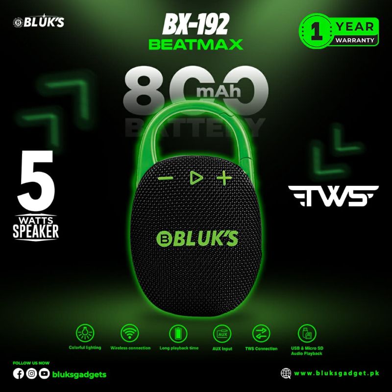 🆔 748 - BLUK's Portable Speaker (BX-192)