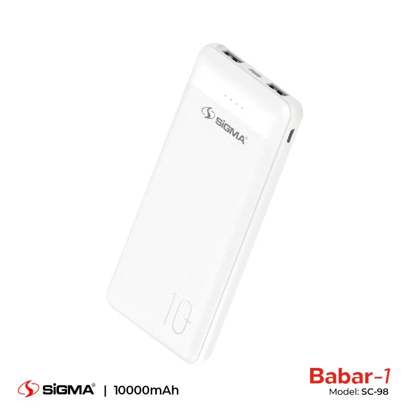 π 829 - SiGMA BABAR-1 Power Bank 10,000mAh, 2.1A (SC-98)