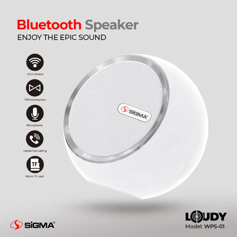 🆔 820 - SiGMA Loudy Portable Speaker Single (WPS-01)