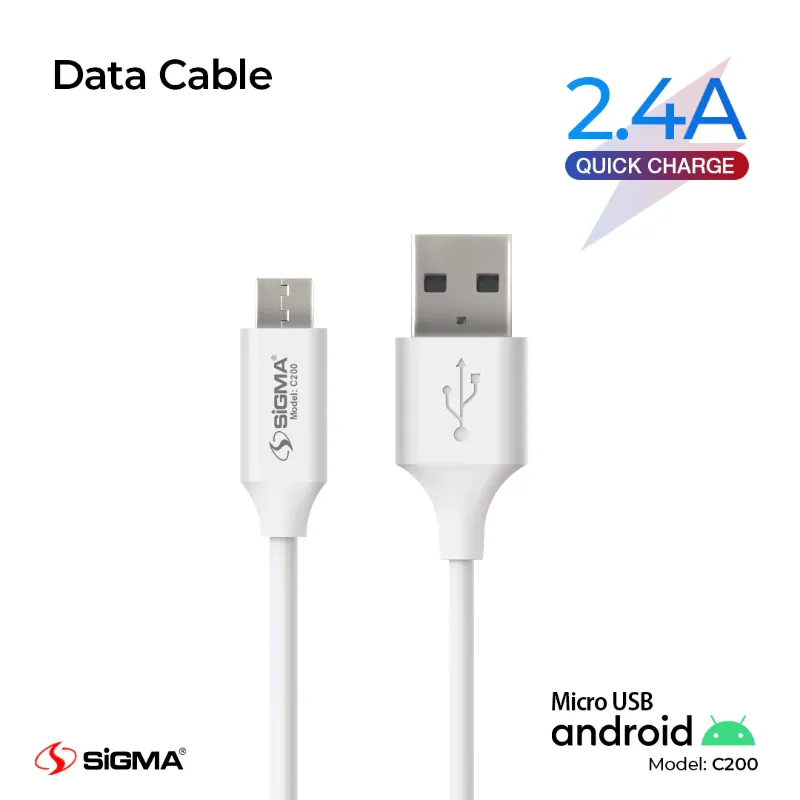 🆔 874 - SiGMA Data Cable Micro, 2.4A (C200)