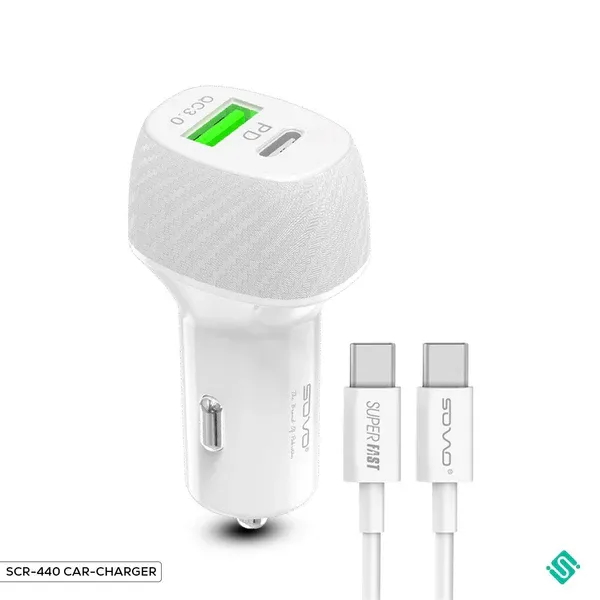 🆔 684 - SOVO SUGAR Car Charger 38w PD to PD (SCR-440)