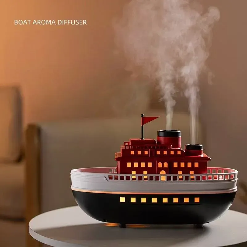 🆔 196 - Ship Shaped Aromatherapy Diffuser 300ML . . . . . . . . . . . . . . . . . . . . . . . . . . . . . . . . . . . . . . . . . . . . . . . . . . . . . . . . . . . . . . . . . . . . . . . . . . . . . . . . 🔴#Tags,(Ship Shaped Aroma Diffuser, Ultrasonic Cool Mist Humidifier, Essential Oil Diffuser 300ml, 7 Color LED Nightlight, Quiet Mist Air Humidifier)
