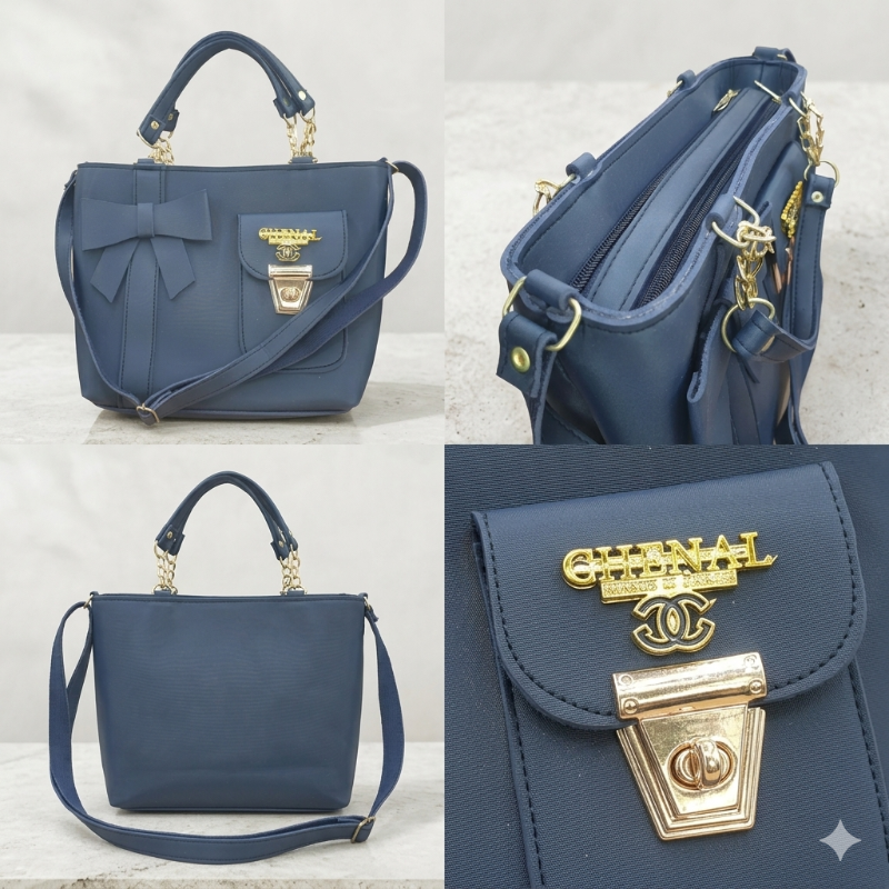 🆔 85 - Chenal Classic Navy Blue Bow Handbag . . . . . . . . . . . . . . . . . . . . . . . . . . . . . . . . . . . . . . . . . . . . . . . . . . . . . . . . . . . . . . . . . . . . . . . . . . . . . . . . 🔴#Tags, (crossbody,Fashion purse, ladies handbag)