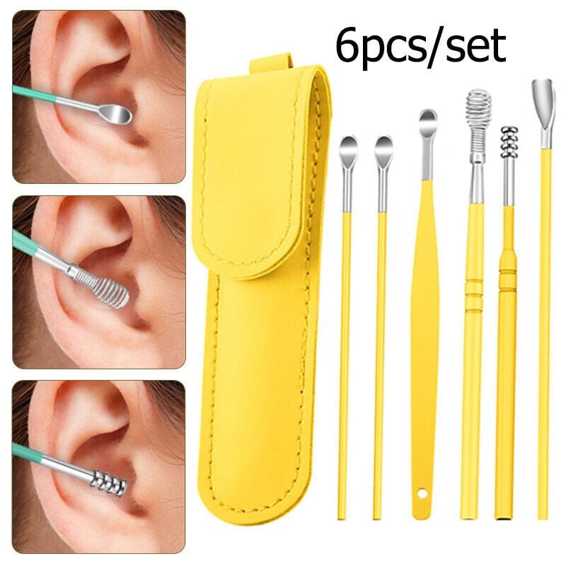 🆔 234 - Professional 6-Piece Stainless Steel Ear Wax Cleaning Kit . . . . . . . . . . . . . . . . . . . . . . . . . . . . . . . . . . . . . . . . . . . . . . . . . . . . . . . . . . . . . . . . . . . . . . . . . . . . . . . . 🔴#Tags,(Stainless Steel EarPick, Ear Wax Removal Tool, Spring Ear Cleaner Kit, Professional Hygiene Tools, Reusable Earwax Remover)