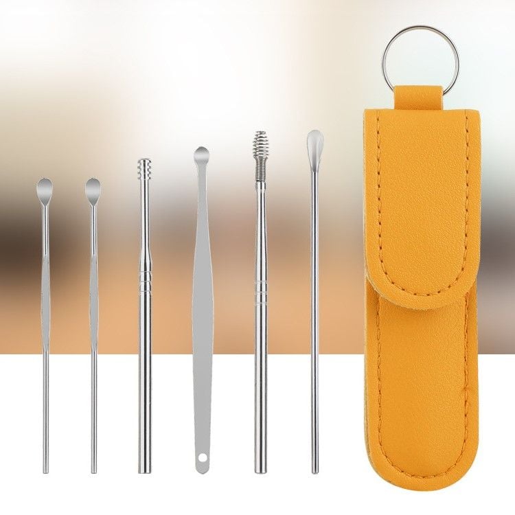 🆔 234 - Professional 6-Piece Stainless Steel Ear Wax Cleaning Kit . . . . . . . . . . . . . . . . . . . . . . . . . . . . . . . . . . . . . . . . . . . . . . . . . . . . . . . . . . . . . . . . . . . . . . . . . . . . . . . . 🔴#Tags,(Stainless Steel EarPick, Ear Wax Removal Tool, Spring Ear Cleaner Kit, Professional Hygiene Tools, Reusable Earwax Remover)