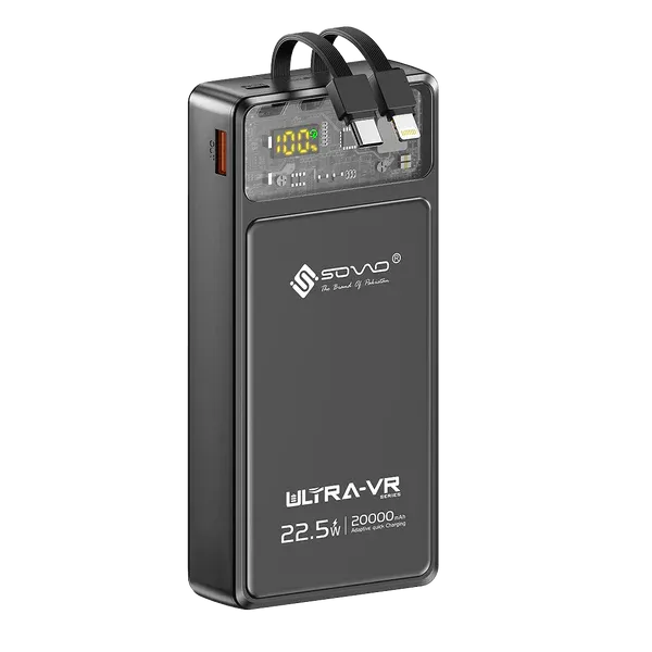 🆔 649 - SOVO ULTRA-VR Power Bank 20,000mah 22.5w (SPB-624)