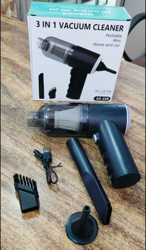 🆔 41 - 3 in 1 Mini Rechargeable Vacuum Cleaner (Model-AS-228) . . . . . . . . . . . . . . . . . . . . . . . . . . . . . . . . . . . . . . . . . . . . . . . . . . . . . . . . . . . . . . . . . . . . . . . . . . . . . . . . 🔴#Tags, (Portable Wet Dry Vacuum Cleaner, USB Rechargeable Handheld Vacuum, Car Interior Cleaning Tool, Mini Dust Blower Device, Lightweight Home Cleaning Machine)