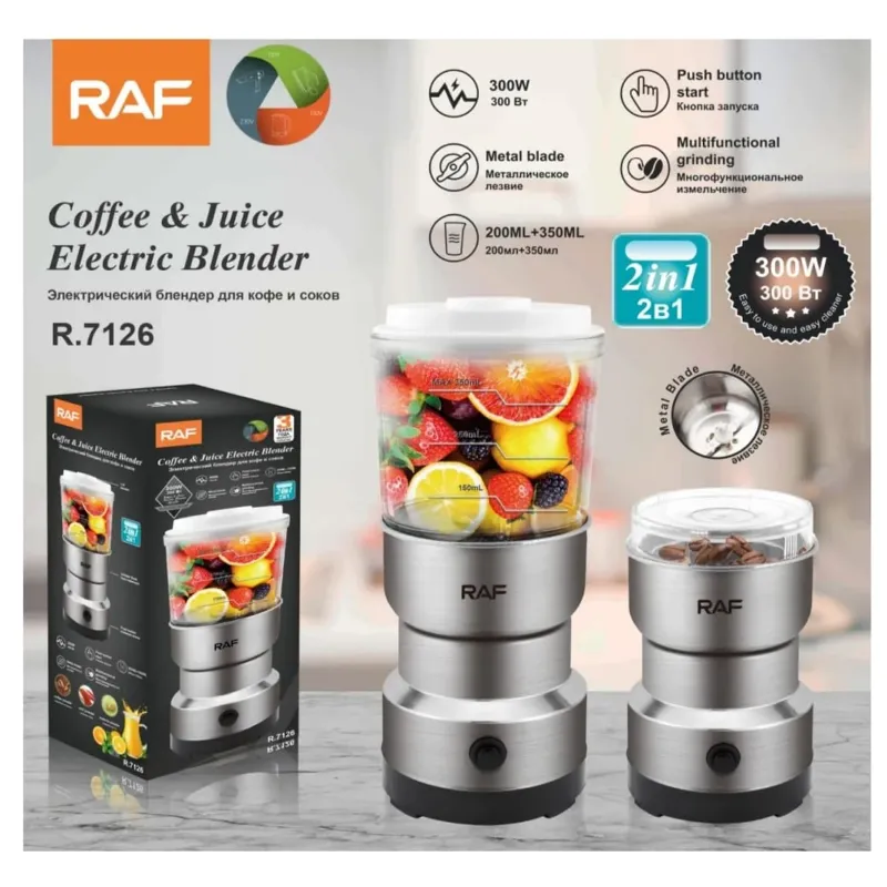 🆔 47 - RAF 2 in 1 Mini Electric Juicer Blender & Masala Grinder (R-7126) . . . . . . . . . . . . . . . . . . . . . . . . . . . . . . . . . . . . . . . . . . . . . . . . . . . . . . . . . . . . . . . . . . . . . . . . . . . . . . . . 🔴#Tags, (Mini Electric Juicer Blender, 2 in 1 Masala Grinder Device, Stainless Steel Blade Blender, High Speed Food Processor, Compact Home Kitchen Mixer)