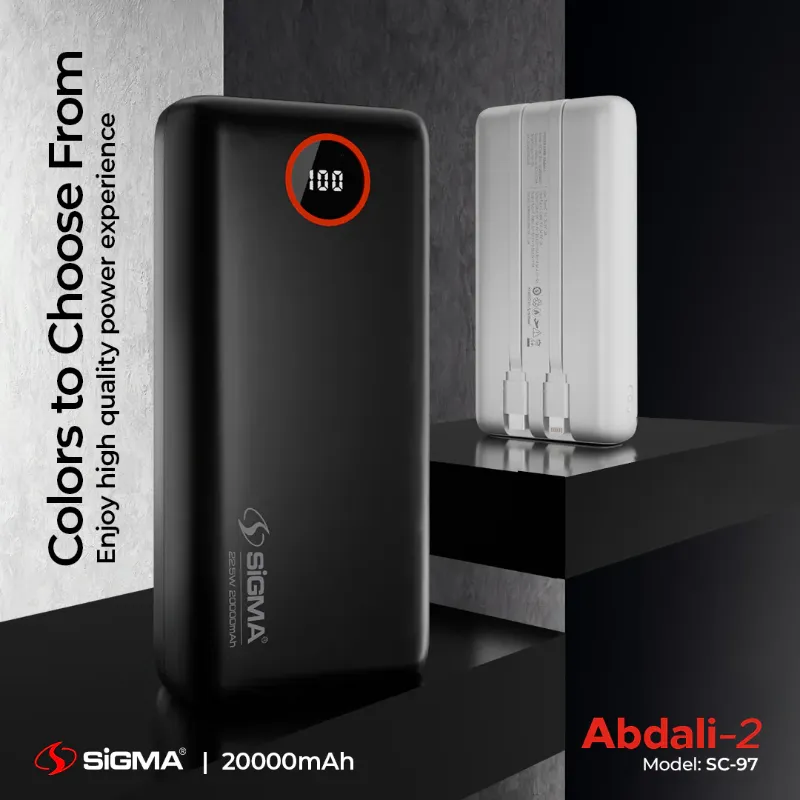 π 833 - SiGMA ABDALI-2 Power Bank 20,000mA, 22.5w (SC-97)