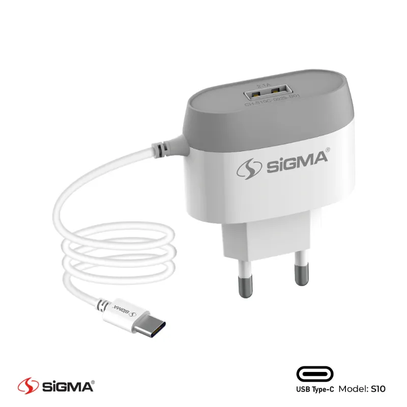 🆔 896 - SiGMA Mobile Charger Built in Cable -- Micro, 2.1A (S10)