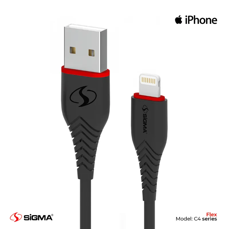 🆔 877 - SiGMA Flex Data Cable IOS, 2.4A (C4)