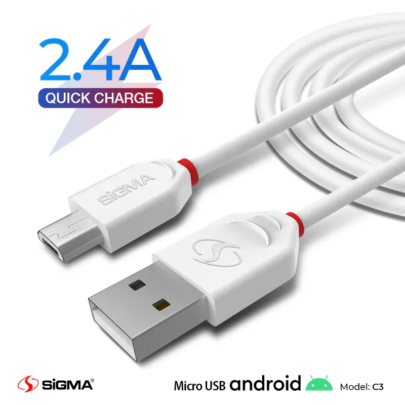 🆔 870 - SiGMA Data Cable Micro, 2.4A (C3)