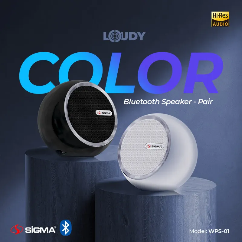 🆔 821 - SiGMA Loudy Portable Pair-Speaker (WPS-01)