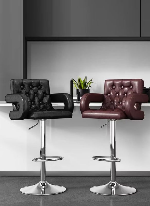 🆔 173 - Premium Tufted Adjustable Bar Stool  . . . . . . . . . . . . . . . . . . . . . . . . . . . . . . . . . . . . . . . . . . . . . . . . . . . . . . . . . . . . . . . . . . . . . . . . . . . . . . . . 🔴#Tags,(Adjustable Bar Stool, Tufted Leather Chair, Swivel Counter Stool, Modern Kitchen Stool, Executive Bar Chair)