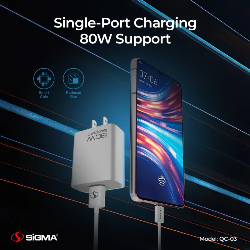 π 845 - SiGMA NEO POWER-5 Mobile Charger, 80w (QC-3)