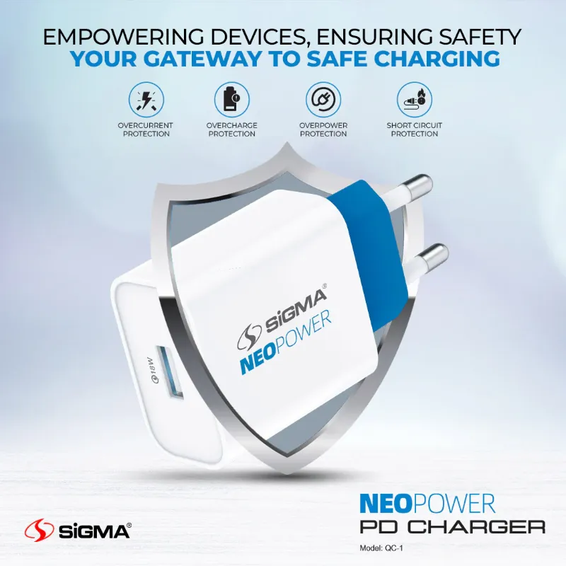 π 849 - SiGMA NEO POWER Mobile Charger, 18w (QC-1)