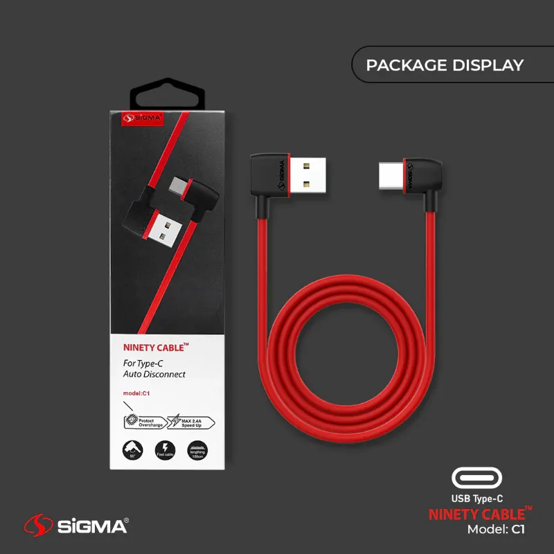 🆔 868 - SiGMA Ninety Cable Type-C, 2.4A (C1) . . . . . . . . . . . . . . . . . . . . . . . . . . . . . . . . . . . . . . . . . . . . . . . . . . . . . . . . . . . . . . . . . . . . . . . . . . . . . . . . 🔴#Tags, (Gaming)