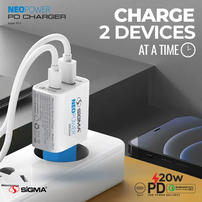π 847 - SiGMA NEO POWER Mobile Charger, 18w (PD-3)