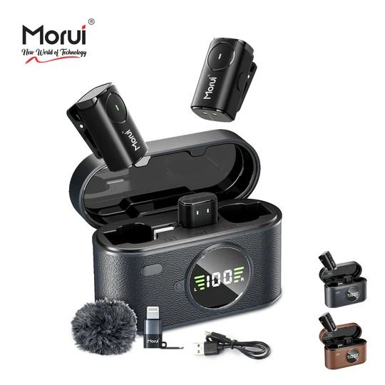 🆔 195 - Morui Dual Wireless Ai Microphone (Model-GM-X11)  . . . . . . . . . . . . . . . . . . . . . . . . . . . . . . . . . . . . . . . . . . . . . . . . . . . . . . . . . . . . . . . . . . . . . . . . . . 🔴#Tags,(Dual Wireless Microphone, Morui Wireless Mic, Content Creator Microphone, Ai Noise Cancellation Mic, YouTube Vlogging Microphone)