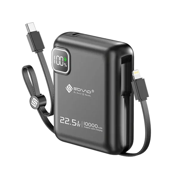 🆔 640 - SOVO ROBO Wireless Power Bank 10,000mah 22.5w (SPB-610)
