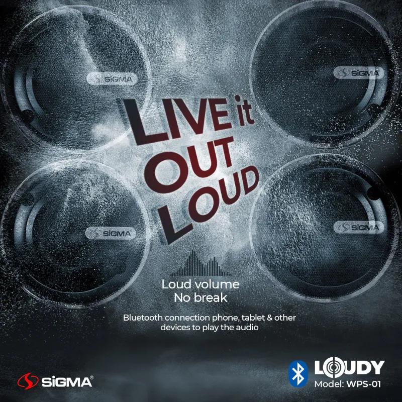 🆔 820 - SiGMA Loudy Portable Speaker Single (WPS-01)