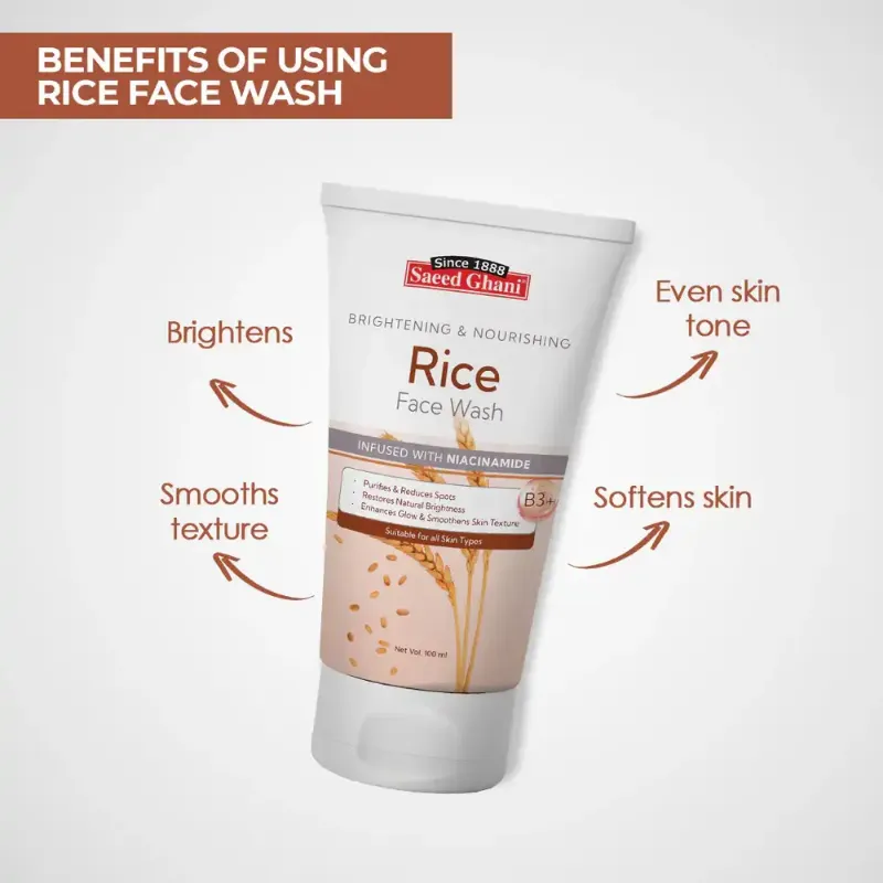 🆔 49 - Saeed Ghani - Brightening & Nourishing Rice Face Wash 100ml . . . . . . . . . . . . . . . . . . . . . . . . . . . . . . . . . . . . . . . . . . . . . . . . . . . . . . . . . . . . . . . . . . . . . . . . . . . . . . . . 🔴#Tags, (Rice Extract Face Wash, Niacinamide Skin Cleanser, Vitamin E Hydrating Wash, Gentle Daily Face Cleanser, Brightening Facial Cleanser)