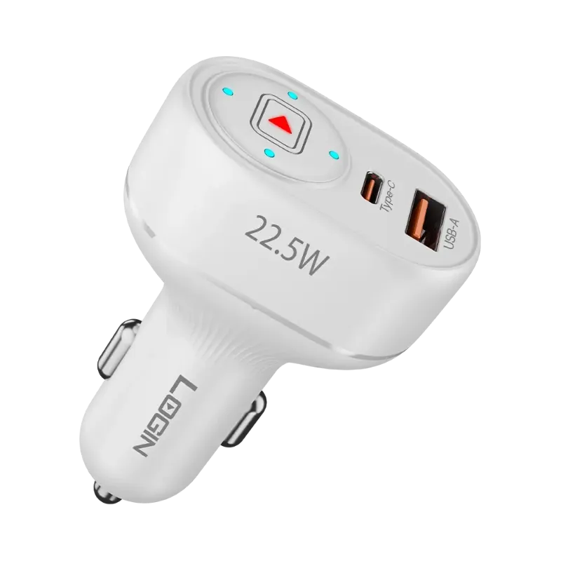 🆔 895 - LOGIN Car Charger Micro, PD 22.5w (L-600)