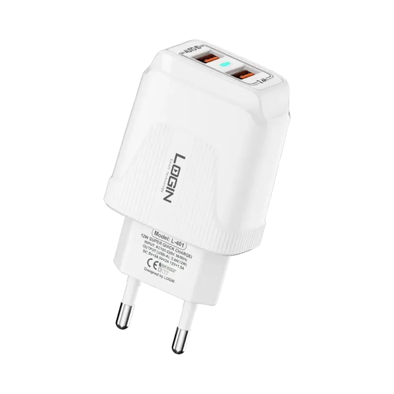 🆔 890 - LOGIN Mobile Charger Micro 2.4A (L-401)