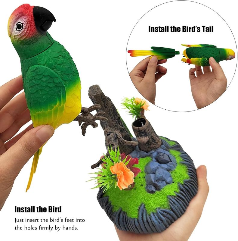 🆔 45 - Talking Parrot Electric Toy . . . . . . . . . . . . . . . . . . . . . . . . . . . . . . . . . . . . . . . . . . . . . . . . . . . . . . . . . . . . . . . . . . . . . . . . . . . . . . . . 🔴#Tags, (Interactive Sound Activated Bird Toy, Realistic Feathered Parrot Figure, Kids Voice Repeating Toy Gift, Electric Singing Dancing Bird, Bedroom Decorative Parrot Model)