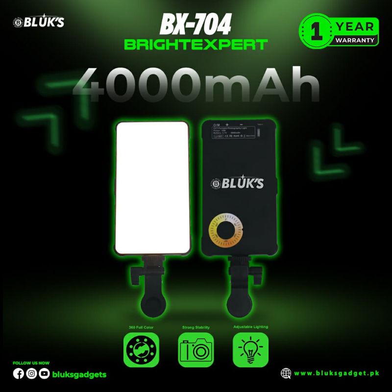 🆔 790 - BLUK's BrightXpert, LED Light (BX-704) . . . . . . . . . . . . . . . . . . . . . . . . . . . . . . . . . . . . . . . . . . . . . . . . . . . . . . . . . . . . . . . . . . . . . . . . . . . . . . . . 🔴#Tags, (Vlogging, Media, Photography, laptop)