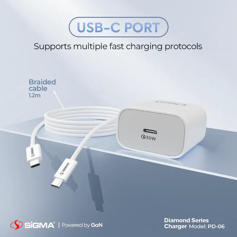 π 851 - SiGMA Diamond Series Mobile Charger, 30w (PD-6)