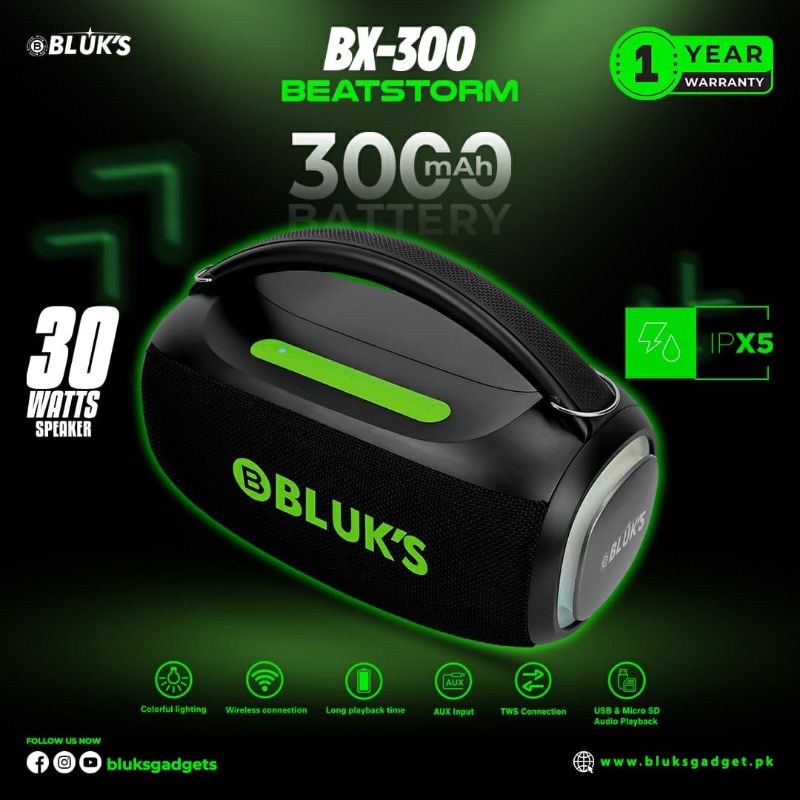 🆔 751 - BLUK's Beatstorm Speaker (BX-300)