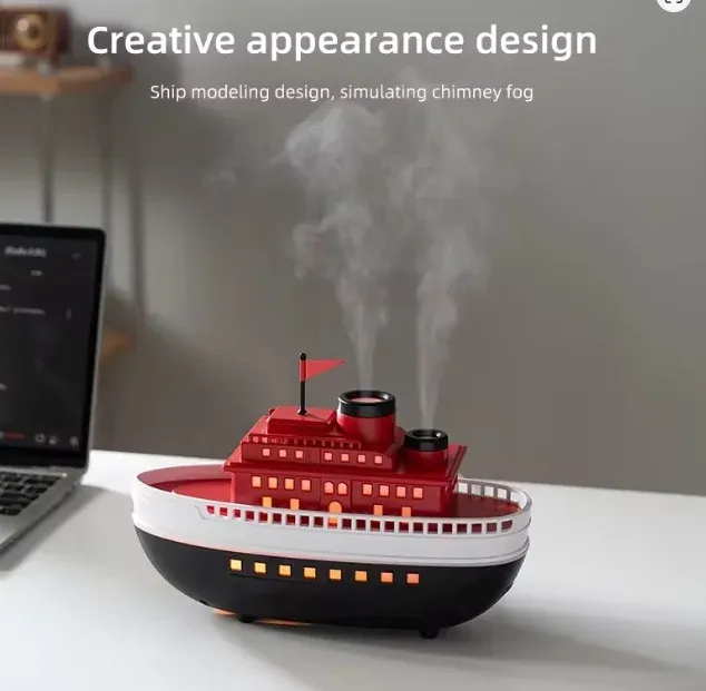 🆔 196 - Ship Shaped Aromatherapy Diffuser 300ML . . . . . . . . . . . . . . . . . . . . . . . . . . . . . . . . . . . . . . . . . . . . . . . . . . . . . . . . . . . . . . . . . . . . . . . . . . . . . . . . 🔴#Tags,(Ship Shaped Aroma Diffuser, Ultrasonic Cool Mist Humidifier, Essential Oil Diffuser 300ml, 7 Color LED Nightlight, Quiet Mist Air Humidifier)