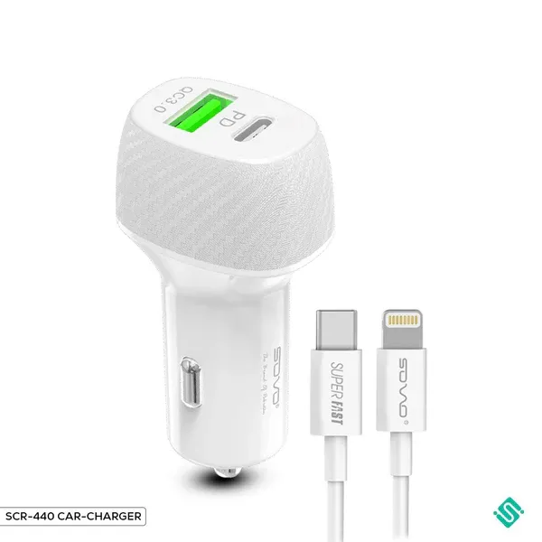 🆔 683 - SOVO SUGAR Car Charger 38w PD to IOS (SCR-440)