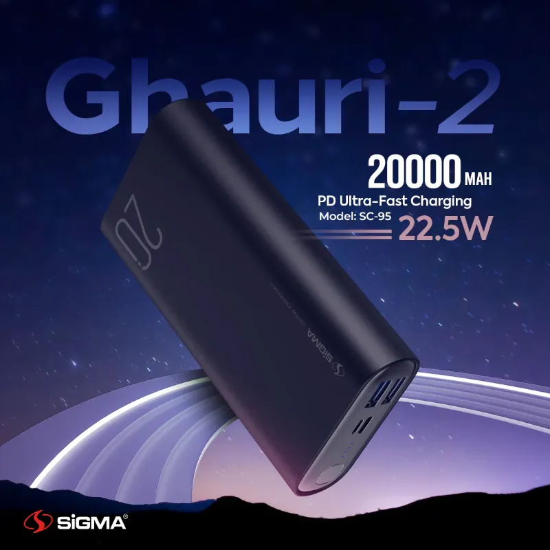 π 835 - SiGMA Ghauri-2 Power Bank 20,000mAh, 22.5w (SC-95)