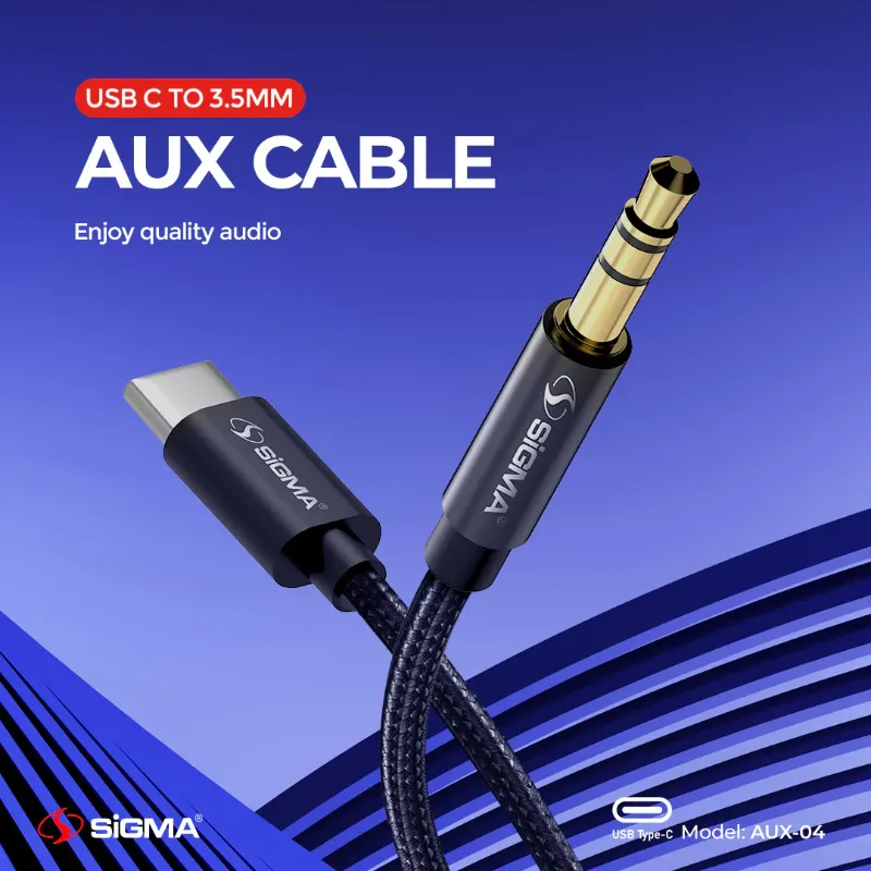 🆔 878 - SiGMA Audio Cable Type-C to 3.5mm (AUX-04)