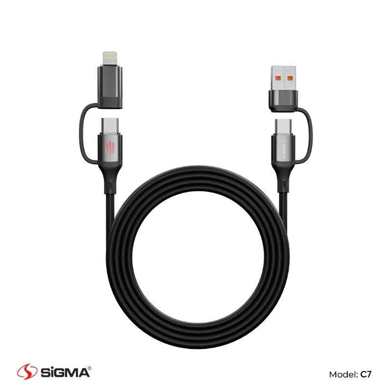 🆔 872 - SiGMA Data Cable 4 in 1, 3.0A (C7)