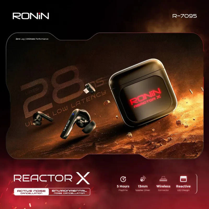 🆔 478 - RONIN - REACTOR X - GAMING Earbuds (R-7095) . . . . . . . . . . . . . . . . . . . . . . . . . . . . . . . . . . . . . . . . . . . . . . . . . . . . . . . . . . . . . . . . . . . . . . . . . . . . . . . . 🔴#Tags, (Gaming)
